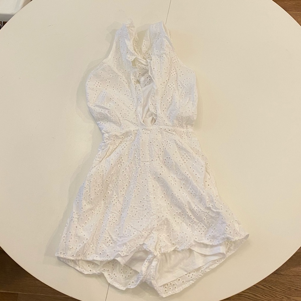 White Romper Size Small